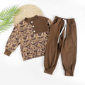 Custom Camouflage Toddler Boys Jogger Set Fall/Winter Hunting Outfit
