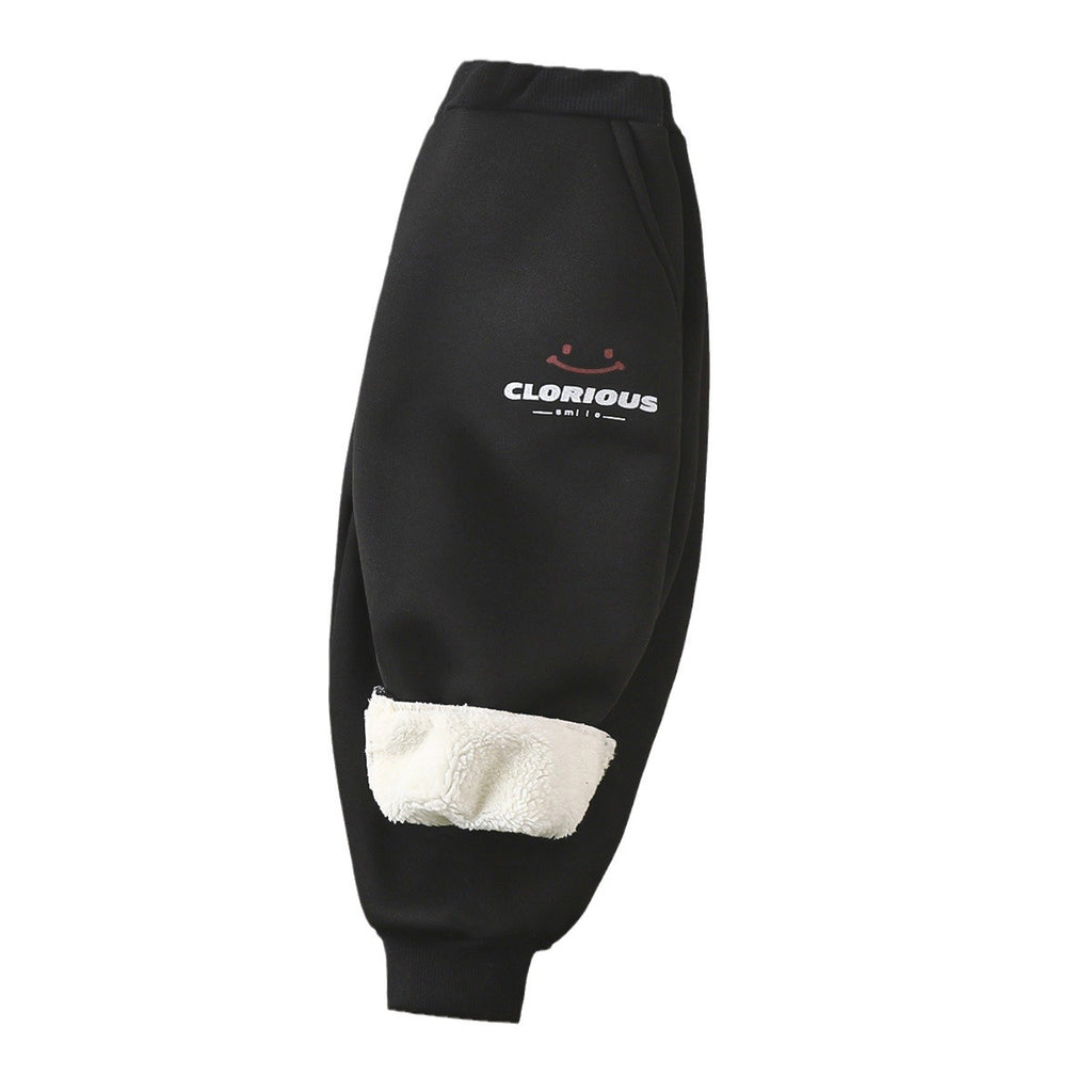 New Style Children Winter Thickened New Boy Sweatpants Warm Baby Outer Wear Kids Clothing Wholesale High Quality